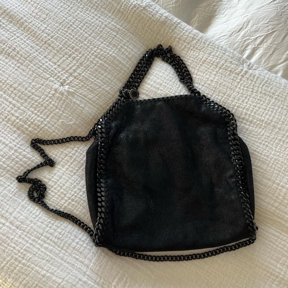 Stella McCartney Black Falabella Fold-Over Tote